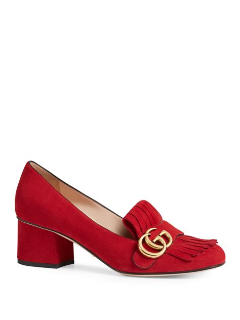 gucci red suede shoes|Gucci platform shoes men.